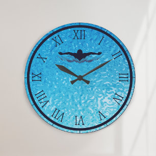 Grande Horloge Ronde Eau De La Piscine