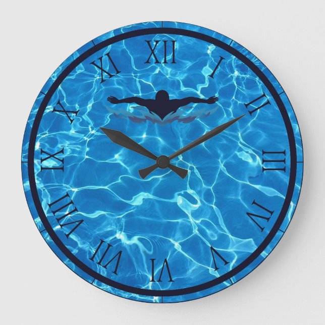 Grande Horloge Ronde Eau De La Piscine (Recto)
