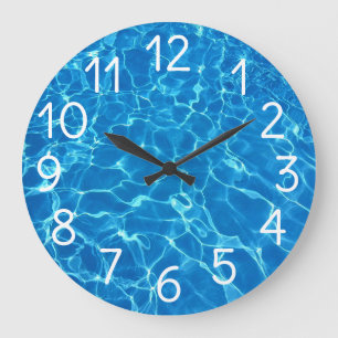 Grande Horloge Ronde Eau De La Piscine