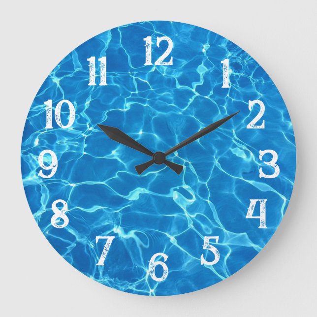 Grande Horloge Ronde Eau De La Piscine (Recto)