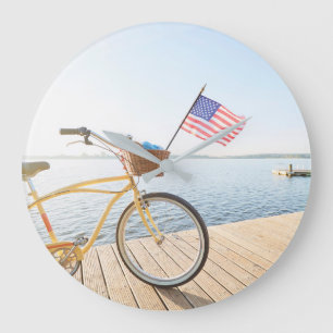 Grande Horloge Ronde Eau   Vélo au bord du lac