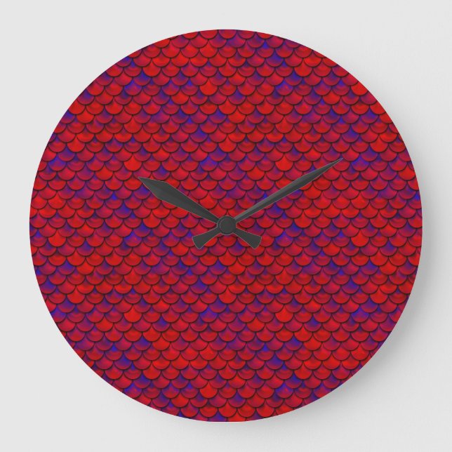 Grande Horloge Ronde Échelles rouge et violet (Recto)