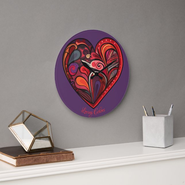 Grande Horloge Ronde Échos d'amour (Bureau)