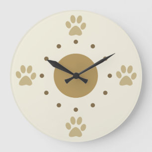 Grande Horloge Ronde Écluse murale des cordes de chien