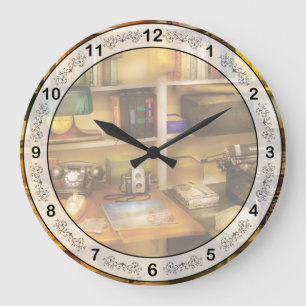 Grande Horloge Ronde Écrivain - Le bureau d'un écrivain