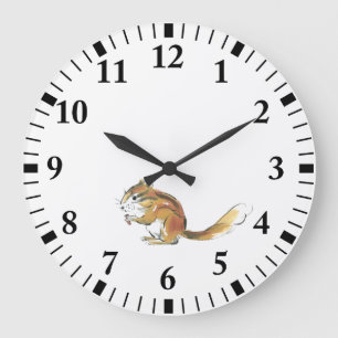Grande Horloge Ronde Écureuil