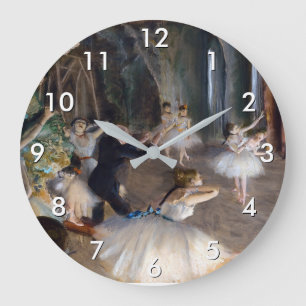 Grande Horloge Ronde Edgar Degas - La répétition du ballet sur scène