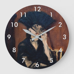Grande Horloge Ronde Edouard Manet - Berthe Morisot avec ventilateur