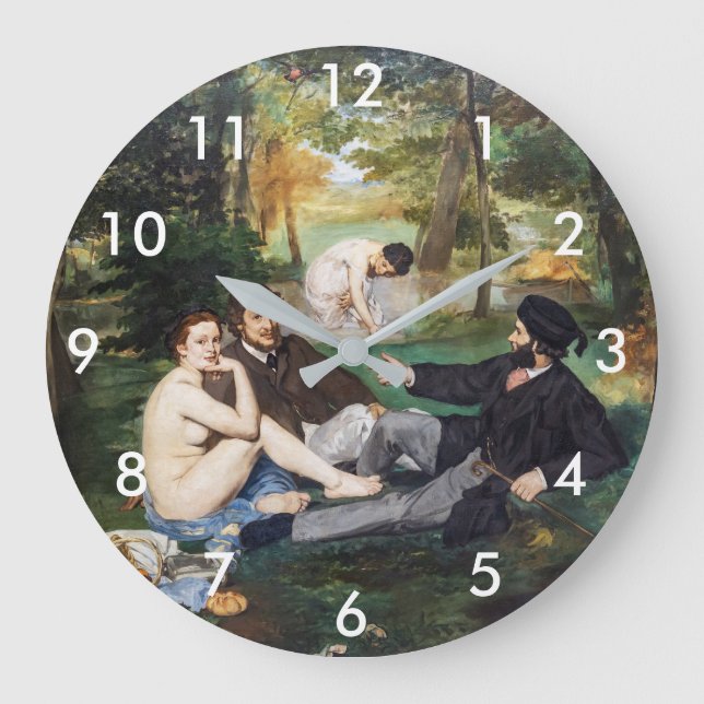 Grande Horloge Ronde Edouard Manet - Déjeuner sur l'herbe (Recto)