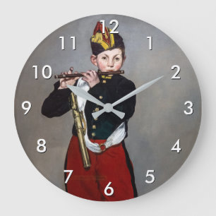 Grande Horloge Ronde Edouard Manet - Le Joueur de fifre / Jeune flûtist