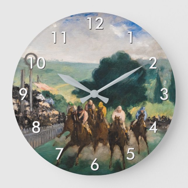 Grande Horloge Ronde Edouard Manet - Les courses à Longchamp (Recto)