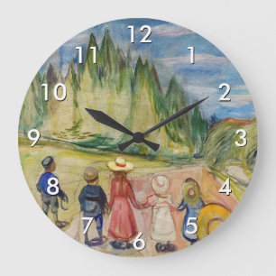 Grande Horloge Ronde Edvard Munch - La forêt Fairytale