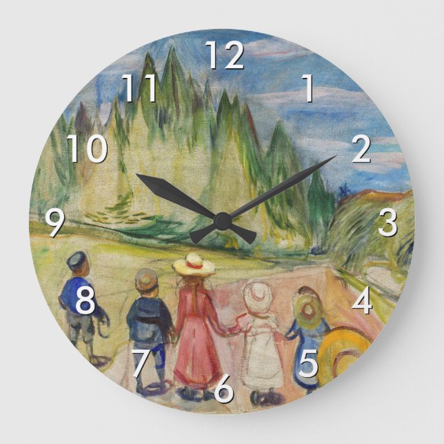 Grande Horloge Ronde Edvard Munch - La forêt Fairytale (Recto)