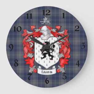 Grande Horloge Ronde Edwards Family Crest - Wales