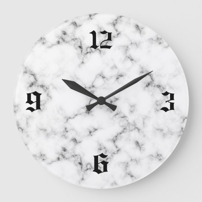 Grande Horloge Ronde Effet Marbre (Recto)