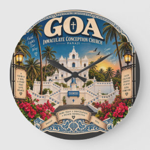 Grande Horloge Ronde Église de l'Immaculée Conception de Goa Panaji – V