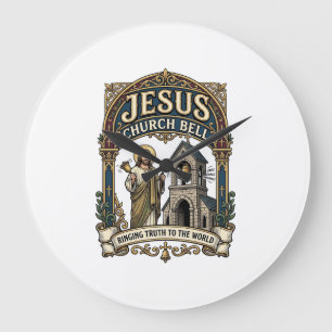 Grande Horloge Ronde Église Jésus Bell Église Jésus Bell Chrétien Fait