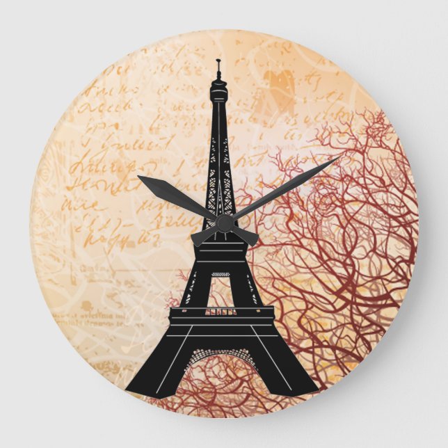 Grande Horloge Ronde Eiffel Tower Grunge (Recto)