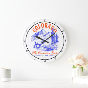 Grande Horloge Ronde Élan de l'État du Colorado Centenaire
