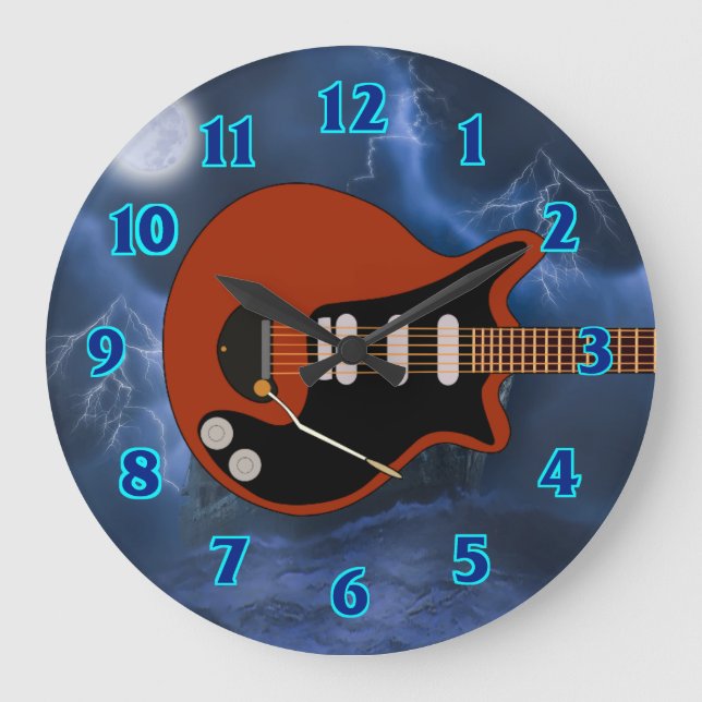 Grande Horloge Ronde Electric guitar player (Recto)