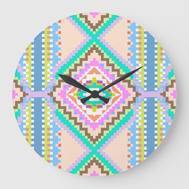 Grande Horloge Ronde Electric Pastel Dream Kaleidoscope (Recto)
