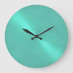Grande Horloge Ronde Elégant Aqua Green Sheen