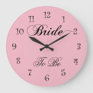 Grande Horloge Ronde Elegant Bride To Be Design