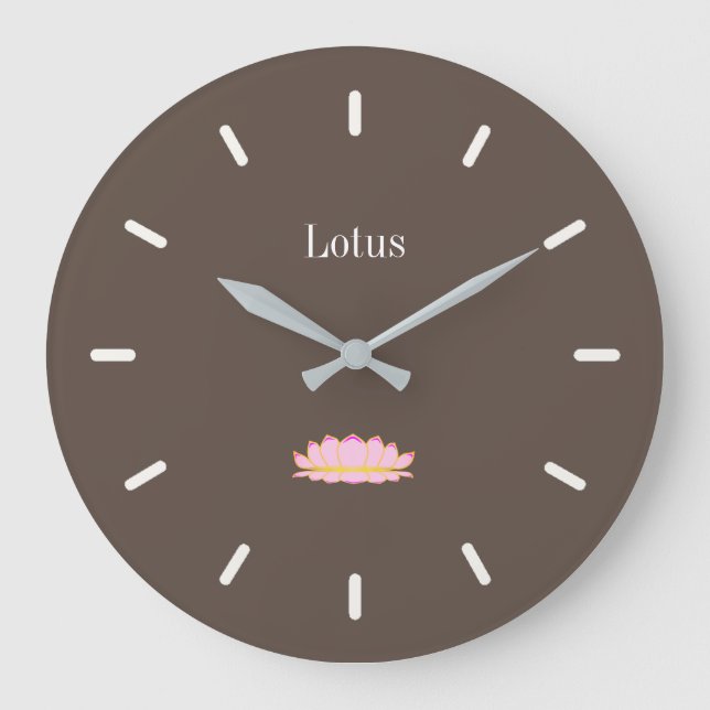 Grande Horloge Ronde Élégant Cèdre Brown (Recto)