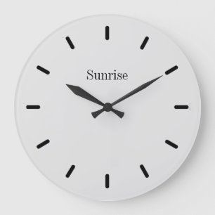 Grande Horloge Ronde Élégant couleur argent moderne et noir