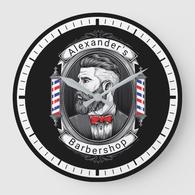 Grande Horloge Ronde Élégant Homme Porté Mince Cadre (Recto)