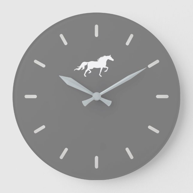 Grande Horloge Ronde Elegant White Horse (Recto)