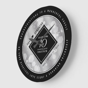 Grande Horloge Ronde Élégante fête du 10e anniversaire du Mariage de Ti