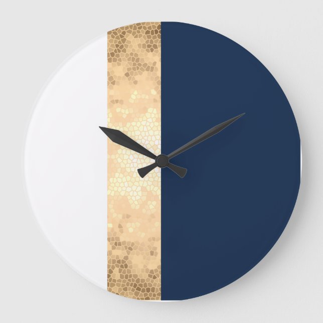 Grande Horloge Ronde elegent gold, navy blue (Recto)