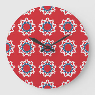 Grande Horloge Ronde Élément rond Motif sans couture