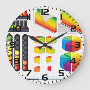 Grande Horloge Ronde Éléments d'infographie et visualisation de données