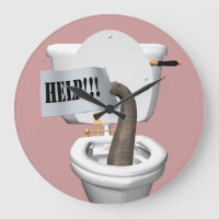 Éléphant coincé dans la toilette