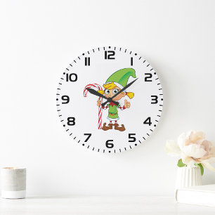 Grande Horloge Ronde Elfe fille avec Sucre de canne