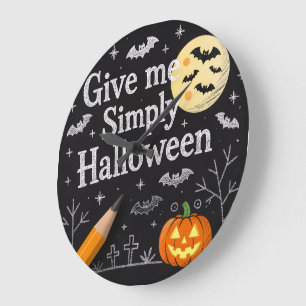 Grande Horloge Ronde Emballage cadeau mignon d'Halloween