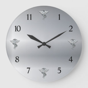 Grande Horloge Ronde Emblème chiropratique Chiropraticien Grande horlog