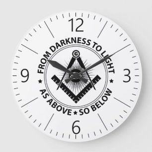 Grande Horloge Ronde emblème de la franc-maçonnerie