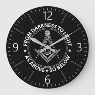 Grande Horloge Ronde emblème de la franc-maçonnerie