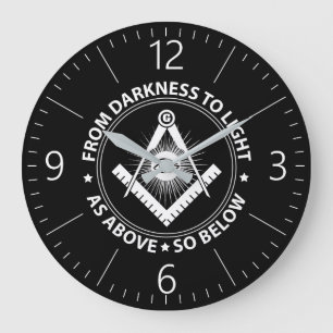Grande Horloge Ronde emblème de la franc-maçonnerie