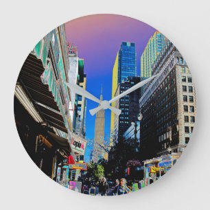 Grande Horloge Ronde Empire State Building de la 42e affiche de St New