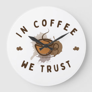 Grande Horloge Ronde En Café nous croyons drôle