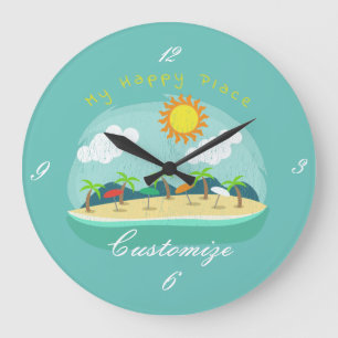 Grande Horloge Ronde Endroit heureux Thunder_Cove de plage
