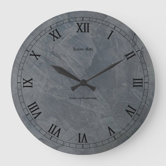 Grande Horloge Ronde Enduit d'ardoise toscan version plus tranchée (Recto)