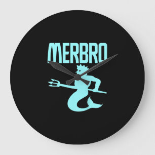 Grande Horloge Ronde Enfants Majestic Merbro natation Merman Design