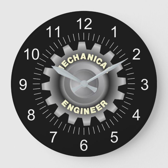 Grande Horloge Ronde Engin mécanique Gray (Recto)