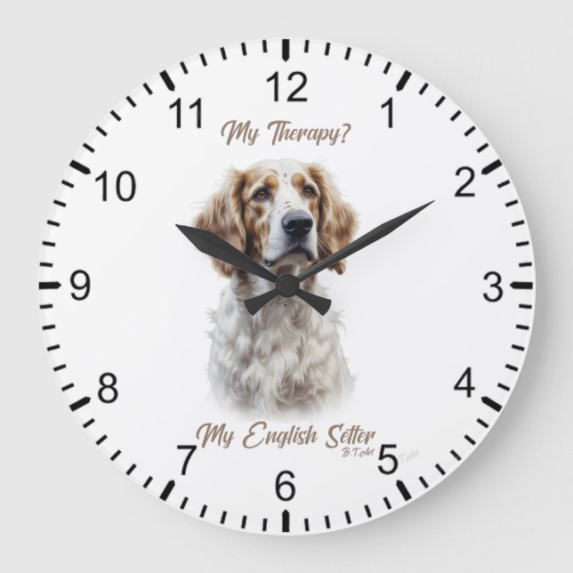 Grande Horloge Ronde English Setter Lifestyle (Recto)