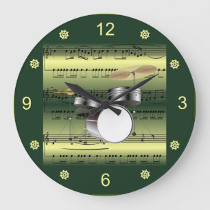 Grande Horloge Ronde Ensemble à tambour~Musique à feuilles roulées~Arri